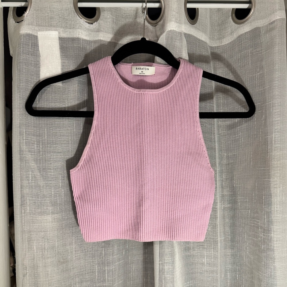 Lavender Aritzia Ribbed Racerback Tank Top